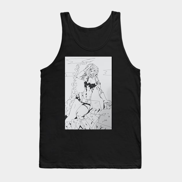Fairchild Rip Tank Top by Soundtrack Alley